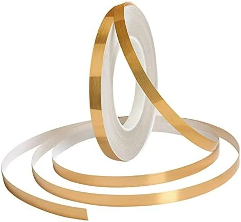 MISSYOUNG Gold Metalized Polyester Mylar Film Tape With Acrylic Adhesive, 0.8 In X 55 Yds. Vibrant Mirror Like Finish, Gold Decor Tape For Detailing Accent Wall, Wardrobe, Cabinet, Bathroom - Image 6