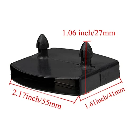 WELWIK 15pcs 2 Pins Plastic Replacement Bed Slat Holders Kits Bundles Plastic Centre Caps Or End Caps Holders, Black - Image 3