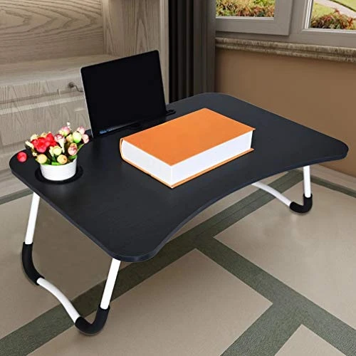 HQLCX Foldable Portable Laptop Stand Bed Lazy Laptop Table Small Desk Breakfast Tray Furniture Computer Desk Folding Lazy Laptop Desk - Image 2