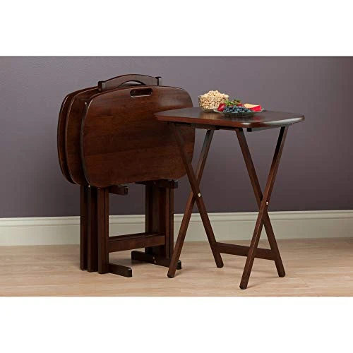 Winsome Lucca Snack Table, 22.83"W X 25.79"H X 15.67"D, Brown - Image 2