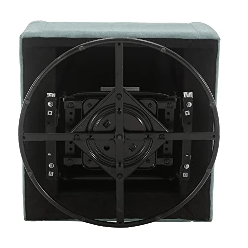 Suwoic Swivel Glider For Nursery, Retro Style Rocking Chair, Living Room, Bedroom, Light Blue - Image 3