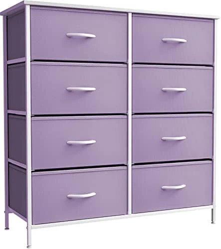 Sorbus Kids Dresser With 8 Drawers - Storage Unit Organizer Chest For Clothes - Bedroom, Kids Room, Nursery, & Closet (Pink, 31.5 X 12 X 32-8 Drawer) - Image 6