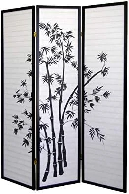ORE Furniture International 3-Panel Room Divider, Bamboo - Image 4
