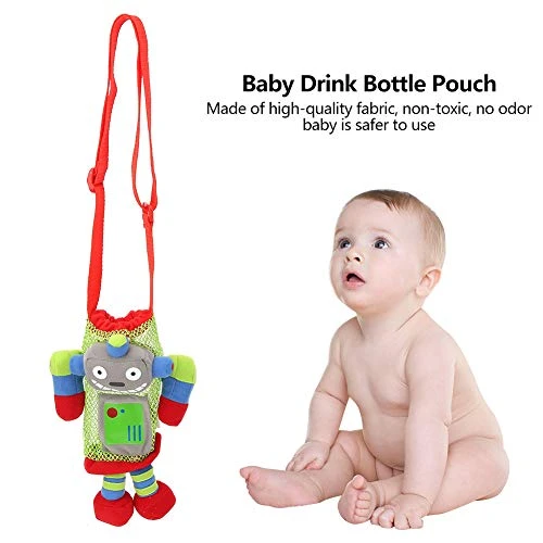 Owlike Children Drink Bottle Mesh Bag Pouch Carrier Baby Cartoon Water Bottle Handbag With Handle - Image 3