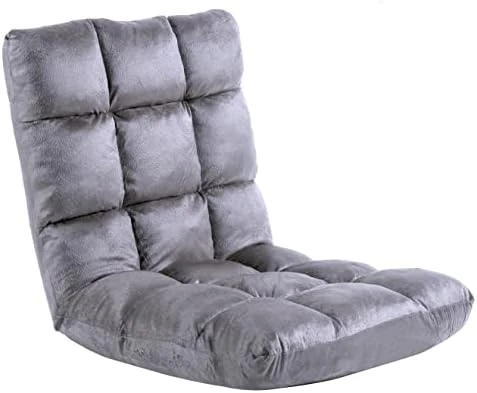 FLOGUOR Indoor 5-Position Adjustable Floor Chair With Back Support Folding Padded Gaming Sofa Chair, Lounge Chair For Adults Video Gaming, Perfect For Meditation, Reading, Beige QL050-GR - Image 5