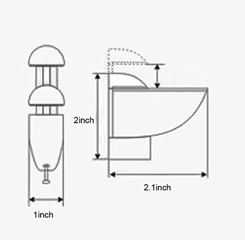 XVL 14-Inch Bathroom Glass Shelf, Chrome GS3004B - Image 4
