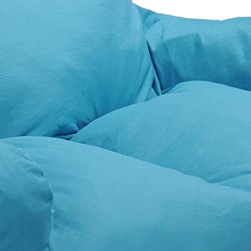 Dporticus Double Mini Lounger Sofa, Bean Bag Chair Self-Rebound Sponge Double Child Seat 51" X 32" X 18" Blue - Image 6