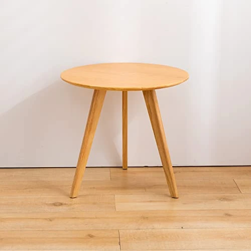 OKAKOPA Rocking Chair And Side Table, Modern Wood Small Accent Table End Tables Rocker Nursery Glider For Nursery Chair With Footrest For Living Room Bedroom (Table, Chair, Ottoman, Pillow - Beige) - Image 5