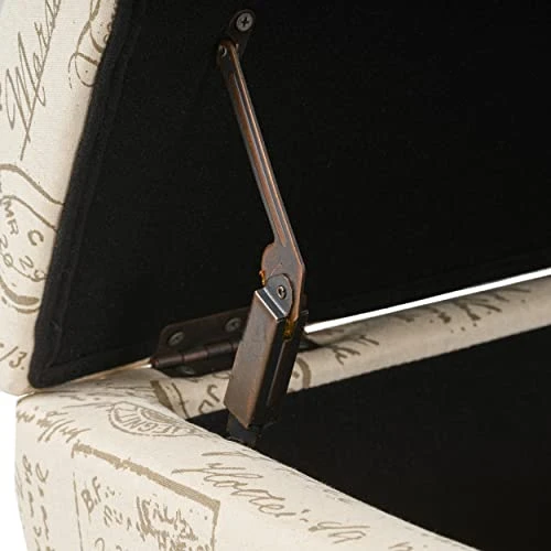 Christopher Knight Home Parisian Storage Ottoman, French Script - Image 3