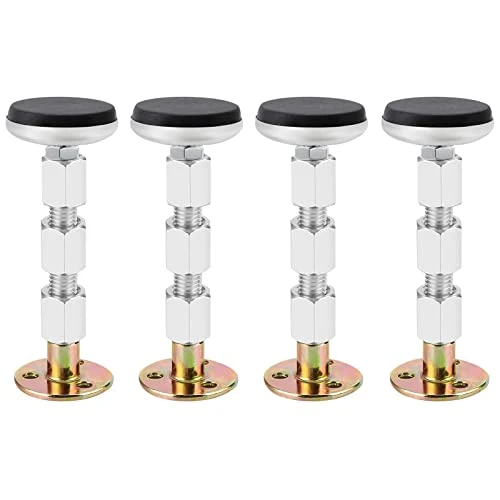 Anpress 4Pcs Headboard Stoppers Bed Frame Anti-Shake Tool Adjustable Threaded Bed Stoppers Telescopic Bed Wall Stopper Bedside Antishake Support Stabilizer For Beds, Cabinets, Sofas, Table (32-106mm)