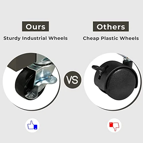 Tiptiper Folding Dining Table With 2 Storage Racks, Drop Leaf, 6 Wheels, Multifunction Expandable Table For Kitchen, Bedroom, Living Room - Image 3