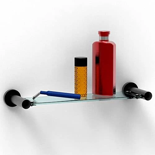 SAFETY+BEAUTY Bathroom Hardware Accessories, Stainless Steel Rust Proof (Brushed Nickel, 16" Glass Shelf 1PK) - Image 6