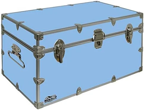 C&N Footlockers UnderGrad Storage Trunk - College Dorm Chest - Durable With Lid Stay - 32 X 18 X 16.5 Inches (Black) - Image 11