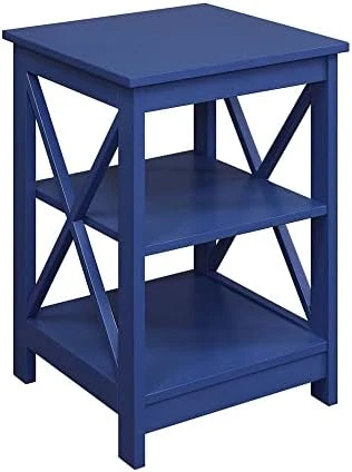 Convenience Concepts Oxford End Table With Shelves, Coral - Image 11