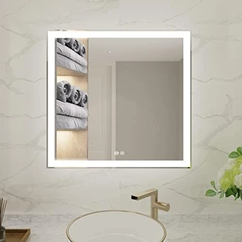 Illucid LED Mirror Oval 24x32 Inch, Anti-Fog Warm Light/Day Light Wall Mounted Bathroom Mirror Wall Switch Support Memory, Quick Hanging LED Mirrors For Bathroom - Image 9