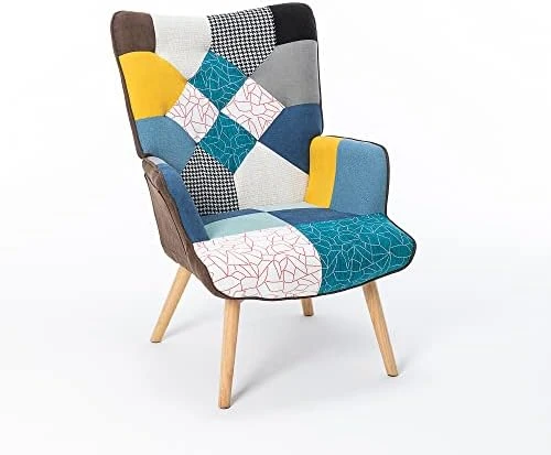 FIROMO Nursery Rocking Chair, Upholstered Glider Rocker Rocking Accent Chair With Safe Wooden Base, Rocking Chair With High Backrest Armchair For Bedroom, Living Room, Office - Image 8