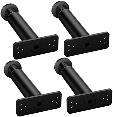 Yardwe 4pcs Bed Support Frame Adjustable Stand Replacement King Size Bed Support Legs Bed Frame Center Support Bed Legs Replacement Bed Frame Legs Bed Center Leg Furniture Holder Black - Image 9