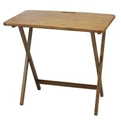 American Trails Arizona Solid American Red Oak Folding Table, Warm Brown (New)