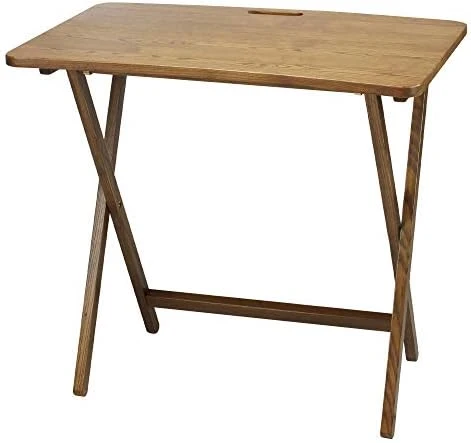American Trails Arizona Solid American Red Oak Folding Table, Warm Brown (New) - Image 7