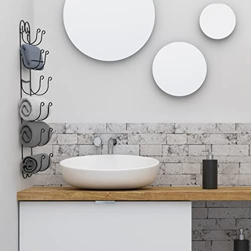 DecoBros Wall Mount Multi-Purpose Towel/Wine/Hat Rack, Bronze - Image 4