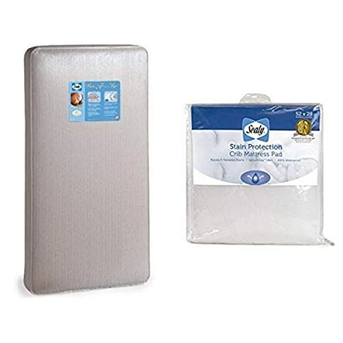 Sealy Baby Firm Rest Crib Mattress And Stain Protection Crib Mattress Pad - Image 2