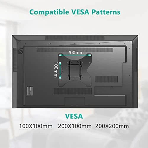 WALI TV Ceiling Mount Adjustable Bracket Fits Most LED, LCD, OLED And Plasma Flat Screen Display 23 To 43 Inch, Up To 110 Lbs, VESA 200x200mm (CM2343), Black - Image 3