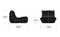 Rimdoc Fireside Chair, Soft Suede Lazy Chair Leisure Sofa Bean Bag Couch For Living Room Bedroom Salon Office