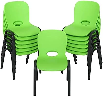 Lifetime 80473 Kids Stacking Chair (4 Pack), Lime Green - Image 11