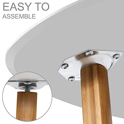 BAMEOS Bamboo Nesting Triangle End Table,Set Of 2 Coffee Table Modern Minimalist Side Table For Living Room, Balcony In White - Image 6