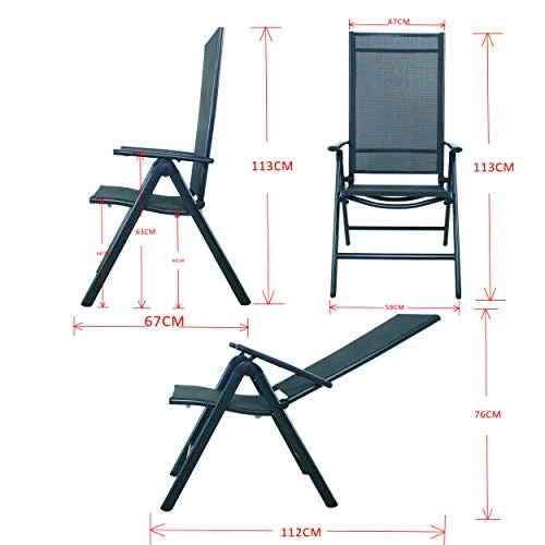 Chicreat C248.3 Folding Chair, Charcoal - Image 5