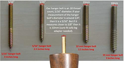 BingLTD - 2 ½” Mahogany Square Tapered Hardwood Sofa Legs - Set Of 4 (ST7616-157)… - Image 3