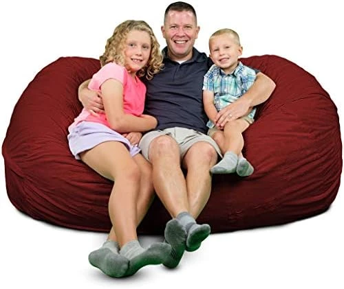 ULTIMATE SACK Lounger Bean Bag Chair: Giant Foam-Filled Furniture - Machine Washable Covers, Double Stitched Seams, Durable Inner Liner, And 100% Virgin Foam. Corner Chair. (Charcoal, Fur) - Image 9