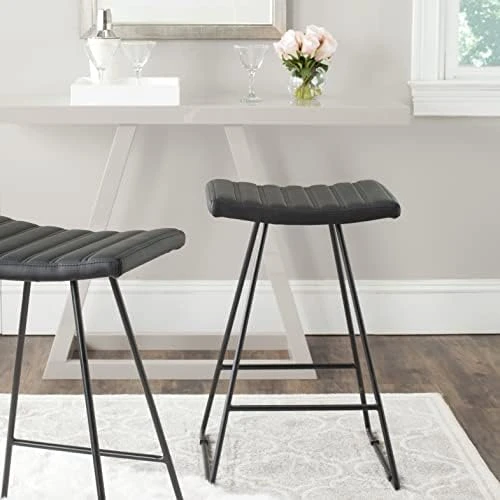 Safavieh Home Collection Akito Mid-Century Modern Grey 26-inch Counter Stool (Set Of 2) - Image 5