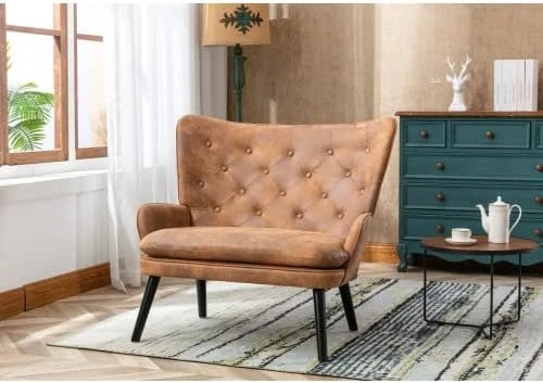 Polyester Rocker Armchair Oversized Tufted High Back Loveseat Chair Comfortable Glider Rocking Chair For Bedroom/Nursery/Living Room, Grey - Image 7