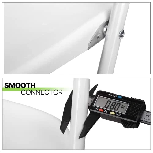 Magshion Plastic Folding Chair Set Of 10 Comfortable Outdoor Indoor Event Chair Lightweight Folding Chair 250LB Capacity White - Image 6