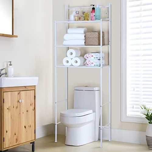 Finnhomy 3 Shelf Bathroom Space Saver Over The Toilet Rack Bathroom Corner Stand Storage Organizer Accessories Bathroom Cabinet Tower Shelf With ORB Finish 23.5" W X 10.5" D X 64.5" H - Image 6