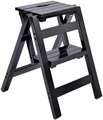 Folding Step Stool Step Ladder 3 Tier, Multi-Functional Folding Solid Wood Ladder Stool, Step Stool Household Muliti-Color Step Ladder Stool For Household And Office 330lbs - Image 13