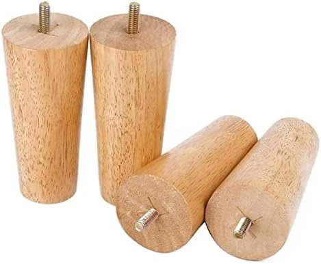 EPHASI 12CM Solid Wood Furniture Sofa Legs Set M8 Bolt Oak Tapered Replacement Sofa Bench Chair Coffee Table Cabinet Leg Set Of 4 (Color : Style 1) - Image 6