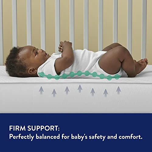 Kolcraft BabyPedic Sweetheart Waterproof Toddler & Baby Crib Mattress - 150 Premium Coils - Made In USA, 52"x28" - Image 2