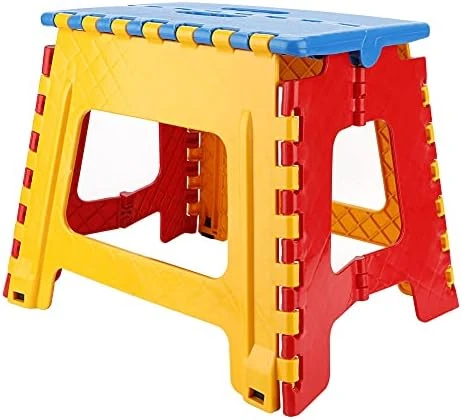 Folding Step Stool, Plastic Folding Step Stool Folding Stepping Stool Portable Step Stool For Living Room Study Bedroom School Outdoor (Pink) - Image 7