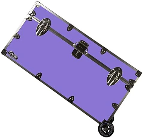 C&N Footlockers College Dorm Room & Summer Camp Lockable Trunk Footlocker With Wheels - Undergrad Trunk Available In 20 Colors - Large: 32 X 18 X 16.5 Inches (Royal Blue) - Image 13