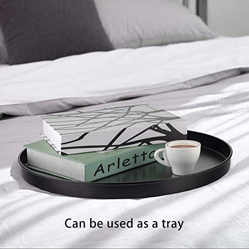 EKNITEY End Table,Folding Metal Side Table Waterproof Small Coffee Table Sofa Side Table With Removable Tray For Living Room Bedroom Balcony And Office - Image 4