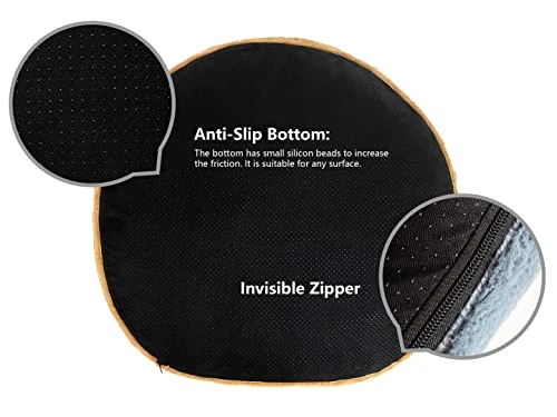 N&V Small Bean Bag Chair, Mini Bean Bag Sack, Foam Filling, Includes Removable And Machine Washable Cover, 27in, Soft Faux Fur, Pink - Image 6