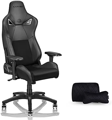 KARNOX Chair Office Computer Desk Chair Gaming-Ergonomic Mid Back Cushion Lumbar Support And Adjustable Height Wheels Comfortable Racing Armrest Seat Swivel Rolling Home Executive (Black) …… - Image 6