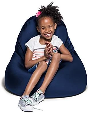Jaxx Nimbus Spandex Bean Bag Chair Furniture For Kids Rooms, Playrooms, And More, Small, Navy - Image 7