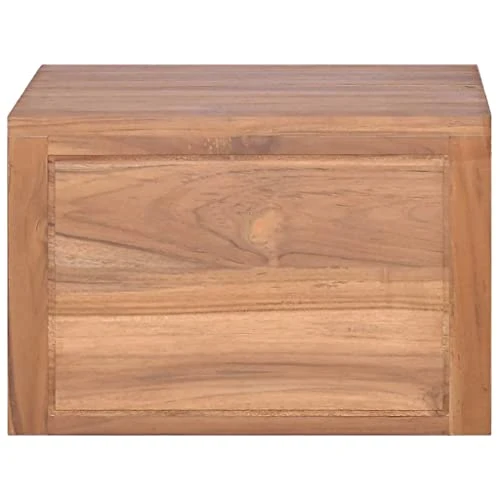VidaXL Solid Wood Teak Wall-Mounted Bathroom Cabinet Home Indoor Wooden Toilet Storage Unit Shelf Cupboard Vanity Unit Cabinet Furniture - Image 6
