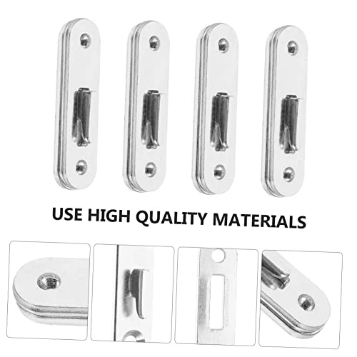 VILLCASE Bed Frame Bed Frame 4pcs Plates Hardware Wooden Bracket Wood Connecting Round Fitting For Duty Bed Fasteners Metal Fittings Beds Hook Heavy Rail Hooks Frame Bed Frames Bed Frames - Image 3