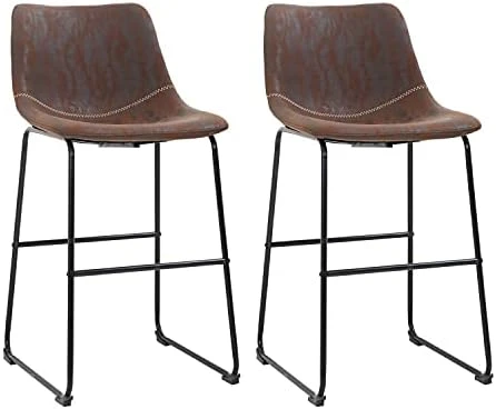 FDW Fashion Barstools,Bar Stools Set Of 2 Bar Stool Counter Height Bar Stools Chairs Kitchen Stools With Back Island Chairs For Kitchen/Dining Room,Brown (37Inch) - Image 7