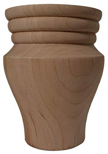 BingLTD - 4 1/2" Unfinished Profile Cherry Sofa Legs, Bun Feet - Set Of 4 (BF5231-CHER-UNF)