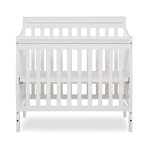 Dream On Me Aden 4-in-1 Convertible Mini Crib In White, Greenguard Gold Certified, Non-Toxic Finish, New Zealand Pinewood, With 3 Mattress Height Settings - Image 2
